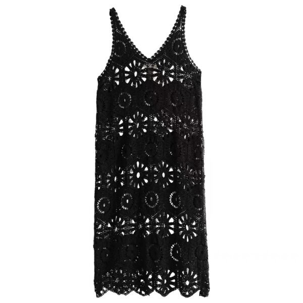 Women's Long Dress Retro Art And Versatile Lace Vest - Image 8