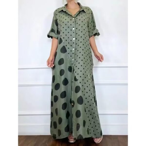 Loose Fashion Casual Long Plus Size Printed Dress - Image 2