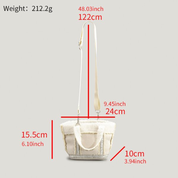 Autumn And Winter Woolen Bucket Bag Female Special-interest Design - Image 7