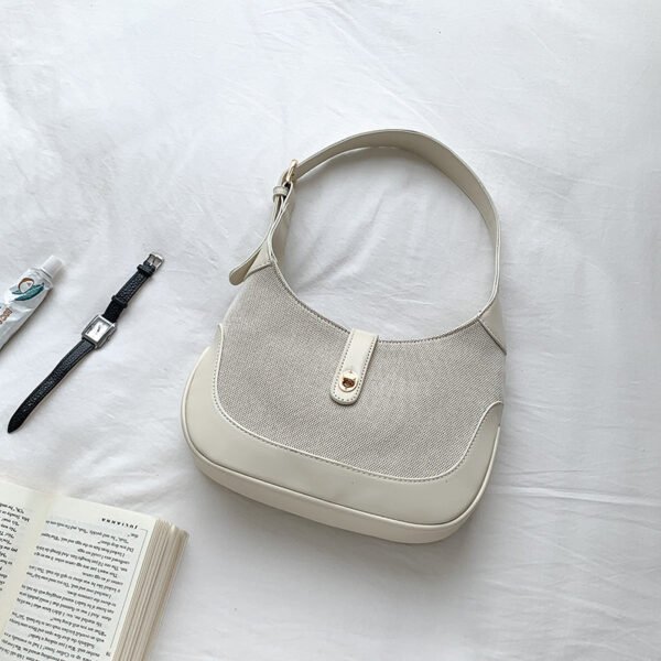 Women's High-grade Canvas Splicing Handbag - Image 6