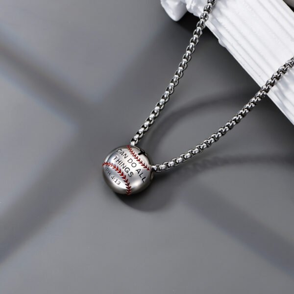 Baseball Necklace 925 Sterling Silver Pendant Necklaces Charm Pendants - Image 3