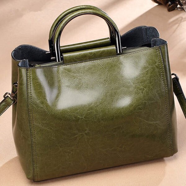 Women's Real Cowhide Multifunctional Tote - Image 9