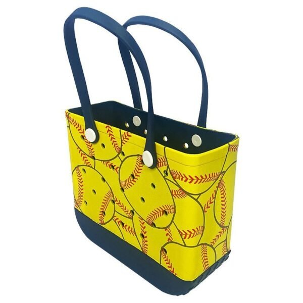 Beach Bag Portable Printing Waterproof Washable Rubber Beach Handbag - Image 5