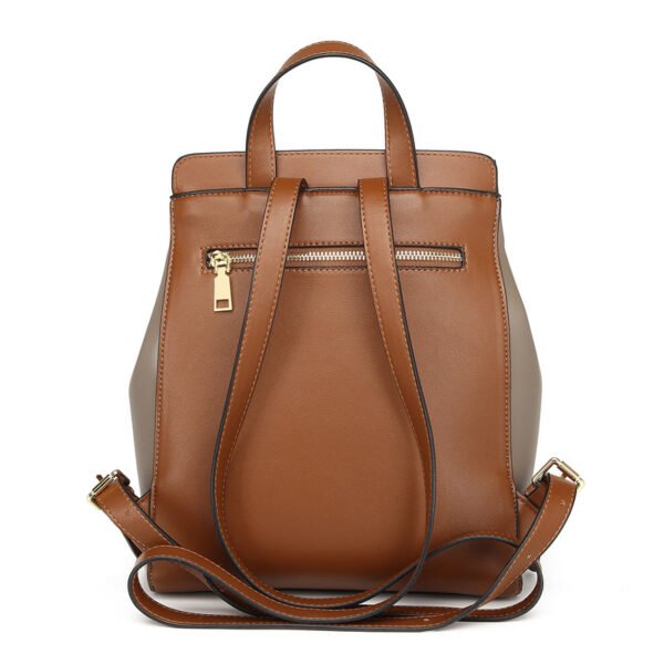 Women's New Large Capacity Leather Backpack - Image 3