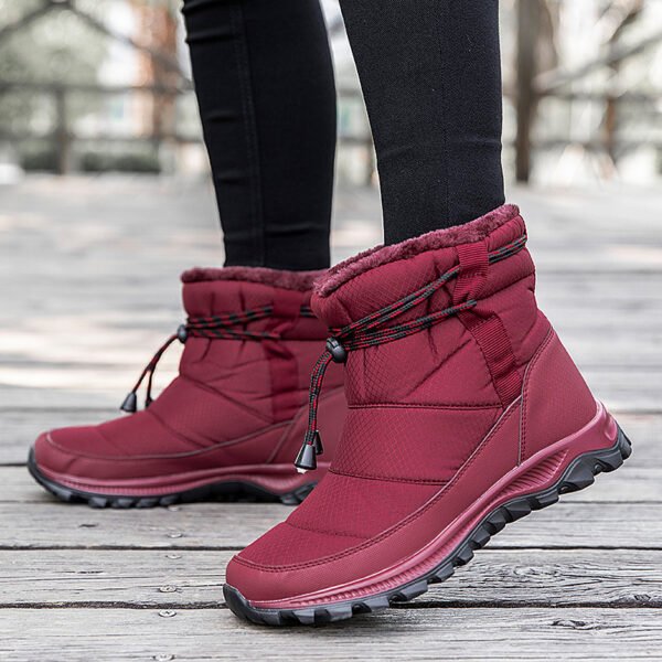 Women's plus size warm and velvet snow boots - Image 3