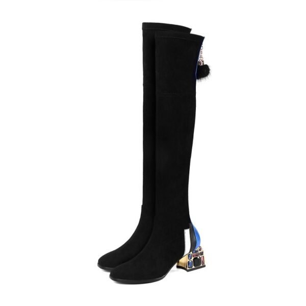 Autumn and winter fashion all-match square toe women's boots - Image 7