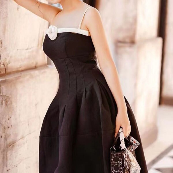 Women's High Waist Front Split Sling Dress - Image 4