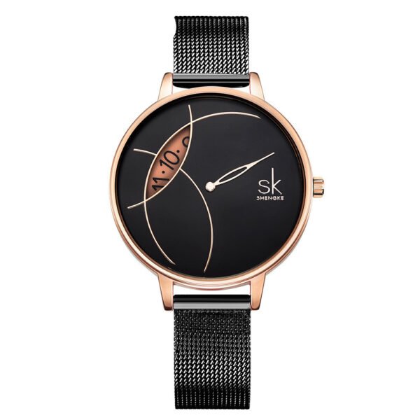 Women's Watch With Creative Mesh Belt - Image 4