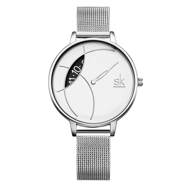 Women's Watch With Creative Mesh Belt - Image 5