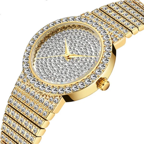 Women'S Watch Gold Korean Version Star Diamond Waterproof Quartz Watch - Image 2