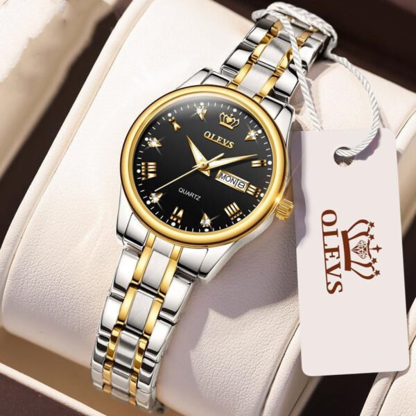 Automatic Waterproof Luminous Calendar Quartz Ladies Watch - Image 4