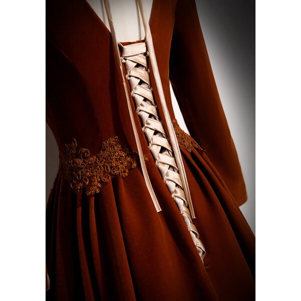 Women's Velvet Winter Long Sleeve Host's Dress - Image 10