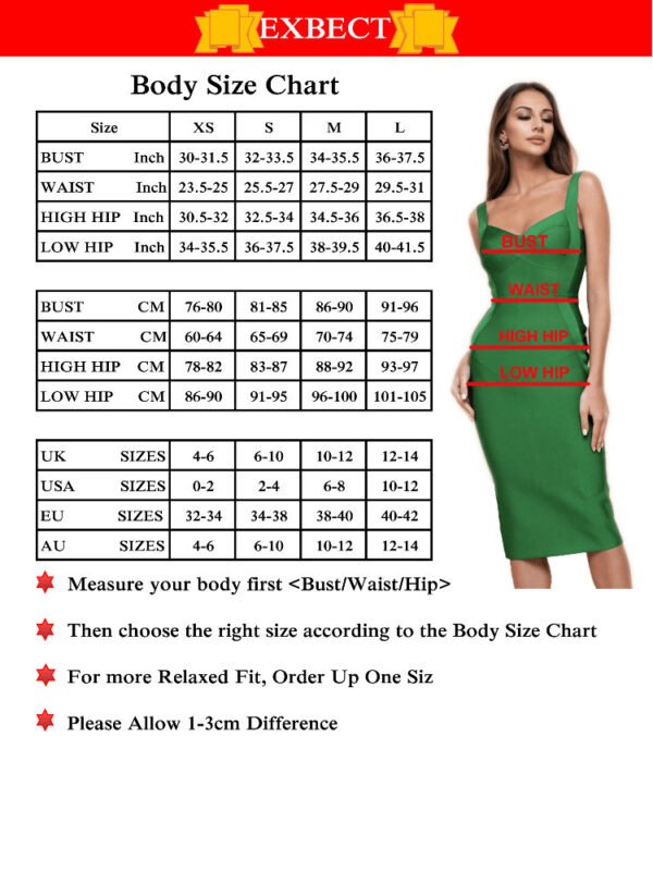 Women's Gold Chain Bandage One-piece Dress - Image 7