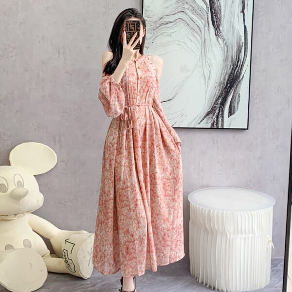 Women's Floral Dress Sweet Long Sleeve - Image 10