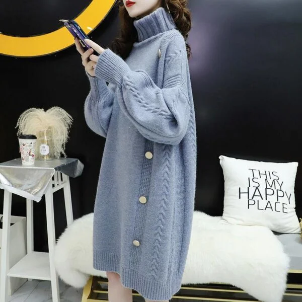 Autumn And Winter New Loose And Lazy Style Base Dress - Image 6