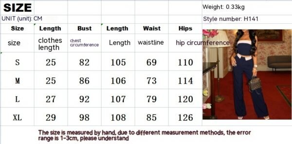 Contrast Color Vest Wide-leg Suit Pants Fashion Casual Two-piece Suit - Image 5