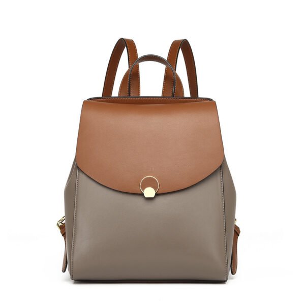 Women's New Large Capacity Leather Backpack - Image 8