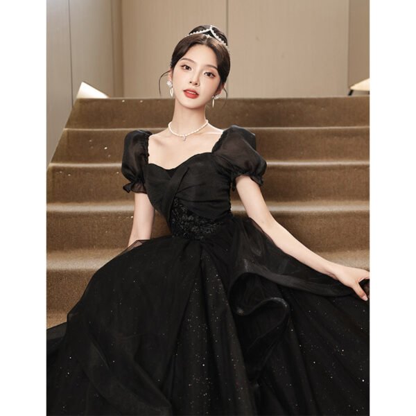 Black Evening Banquet Temperament High-end French Evening Dress - Image 5