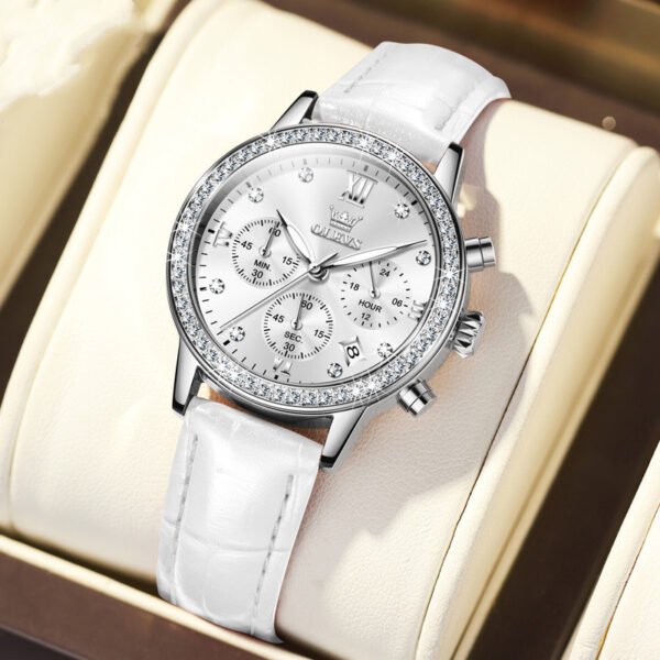 Women's Quartz Watch With Diamond Inlaid Multi-function Timing - Image 8