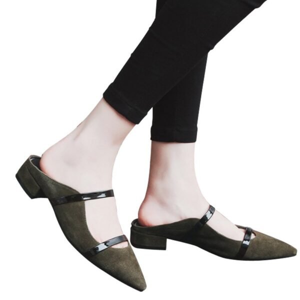 Pointed Toe Strap Flat Casual Shoes - Image 5