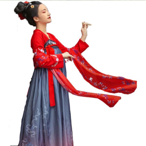 Women's Open Front High Chest Dress With Improved Ancient Costume - Image 4