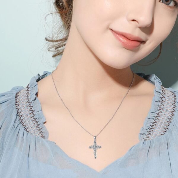 925 Sterling Silver for Women Cross Pendant Cross Jewelry Cross Necklace - Image 5