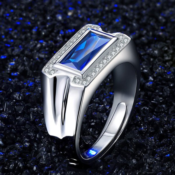 Adjustable Kyanite Ring for Men - Image 4