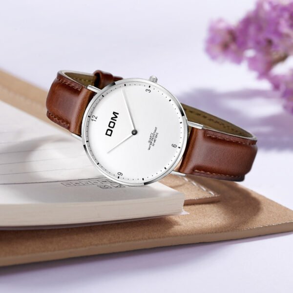 Belt simple and stylish ultra-thin steel waterproof couple watch - Image 2