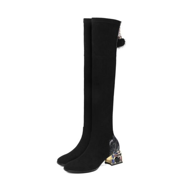 Autumn and winter fashion all-match square toe women's boots - Image 5