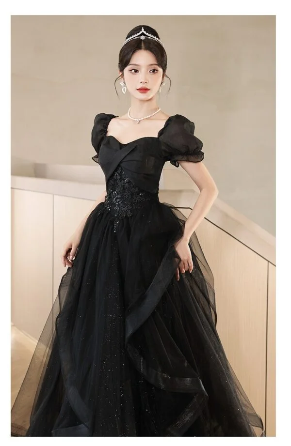 Black Evening Banquet Temperament High-end French Evening Dress - Image 9