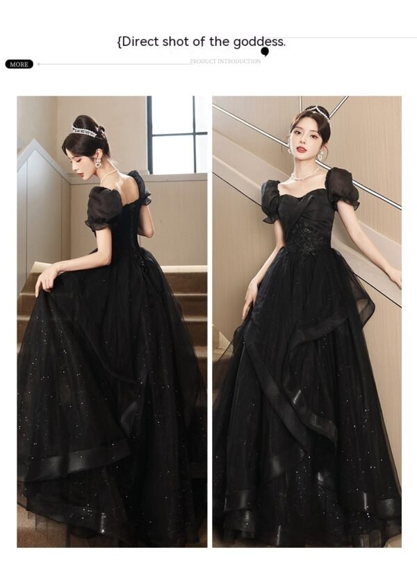 Black Evening Banquet Temperament High-end French Evening Dress - Image 10