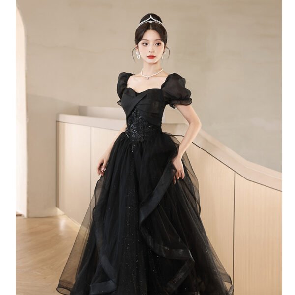 Black Evening Banquet Temperament High-end French Evening Dress - Image 7