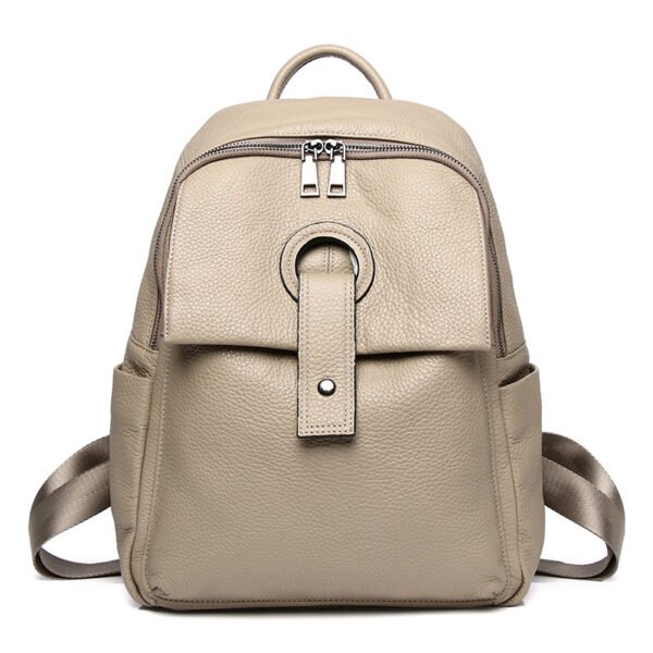 Women's Genuine Leather  Fashion Large Capacity Shoulder Backpack - Image 4