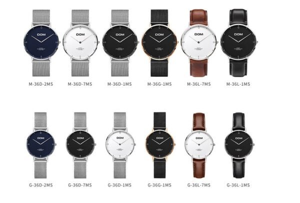 Belt simple and stylish ultra-thin steel waterproof couple watch - Image 3