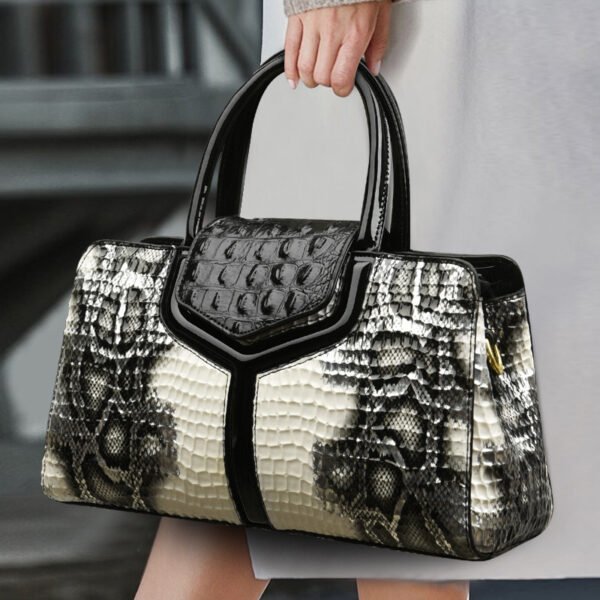 Women's Handbag Vintage Snake Pattern - Image 7