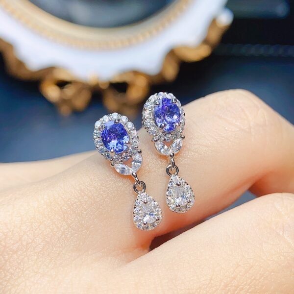 Zefeng Jewelry Natural Tanzanite Female Accessories Stud Earrings - Image 10