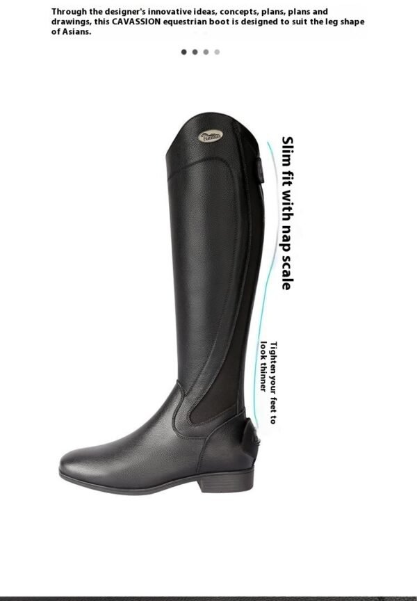 Black Cowhide Equestrian Boots Supplies - Image 9