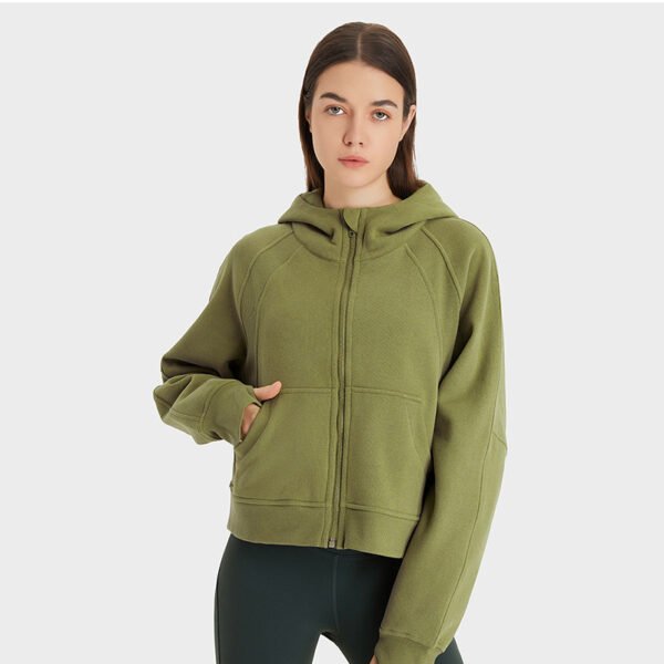 Autumn And Winter Women's Sports Fitness Running Sweatshirt Jacket - Image 2