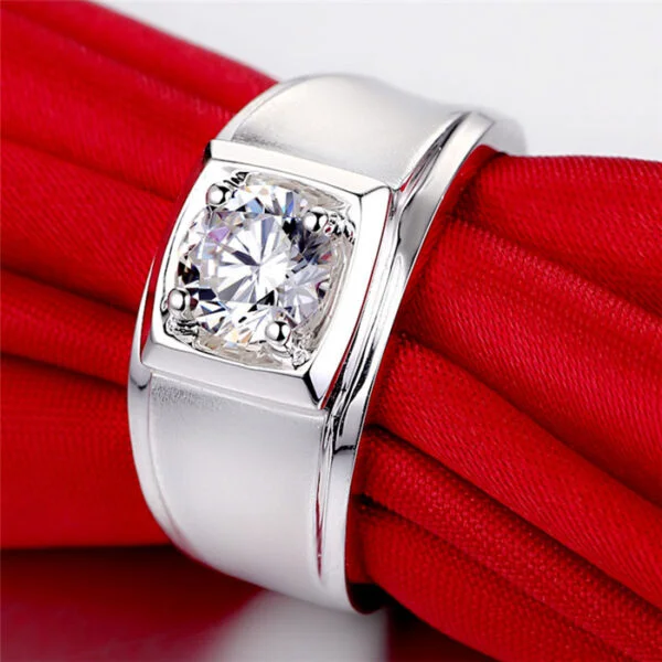 Artificial diamond men's ring - Image 2