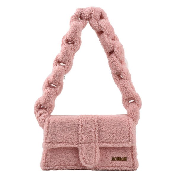 Bag Woman New Senior Texture Plush One Shoulder Small Square Bag - Image 10