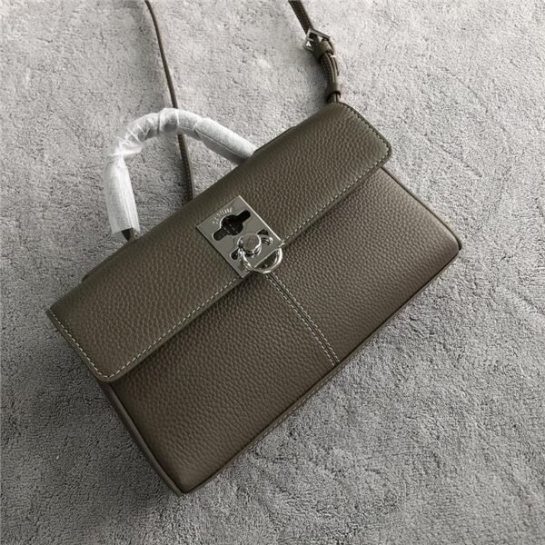 Women's Fashionable Simple Cowhide Flip Chessboard Handbag - Image 7