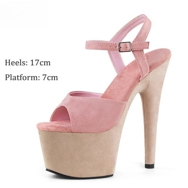 17cm Suede High Heel Sandals Model Catwalk - Image 2