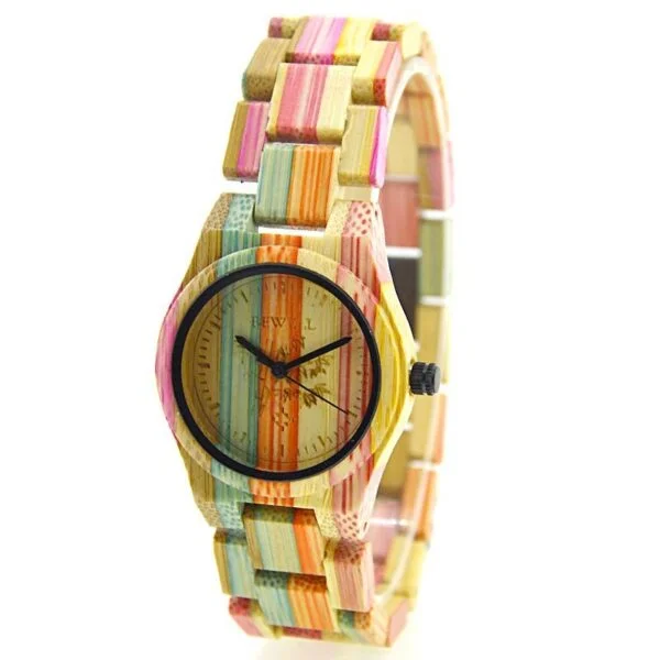 Bamboo wood color dynamic wooden watch - Image 2