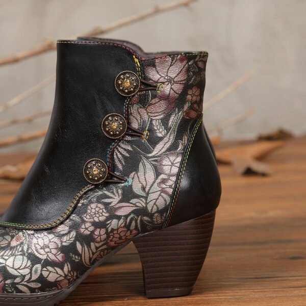 Women's Retro Flower European And American Women's Fashion Shoes - Image 8