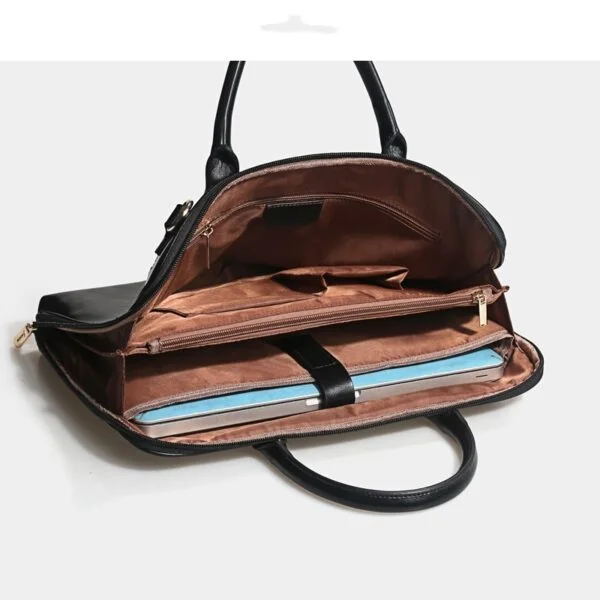 14 Leather Computer Bag Fashion Cowhide Briefcase - Image 4