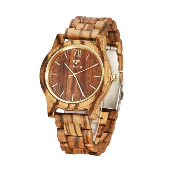 Zebra Fashion Wooden Quartz Watch - Image 4