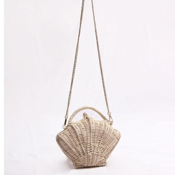 Women's Woven Shoulder Handbag Shell-shaped Chain Pouch - Image 3