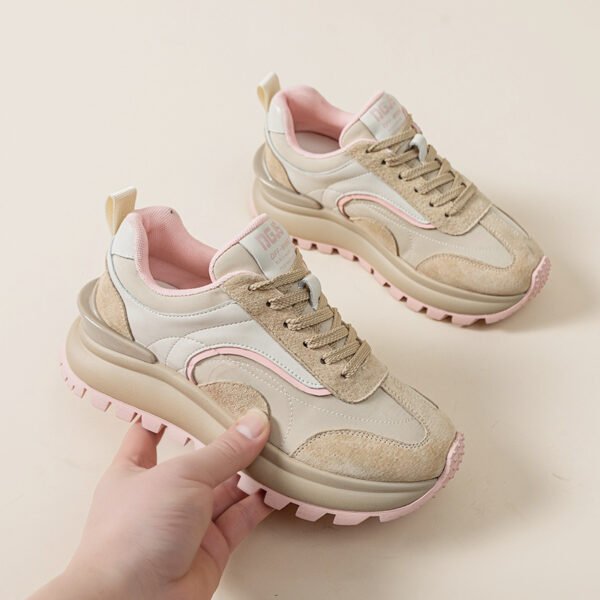 Women's Leather Platform Sports Casual Shoes - Image 2