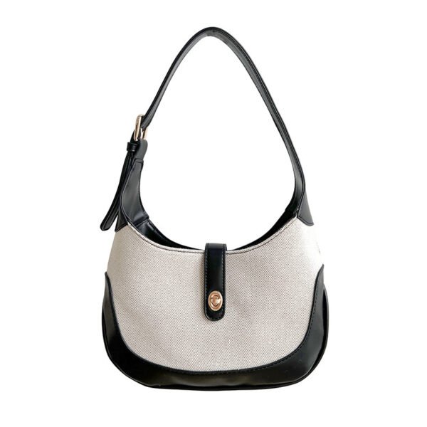 Women's High-grade Canvas Splicing Handbag - Image 7