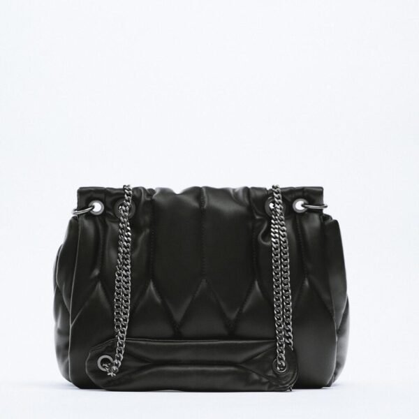 Black Chain Zigzag Single-shoulder Messenger Bag